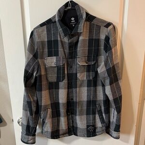 Rabbit Running Men's Black and Gray Plaid Jacket